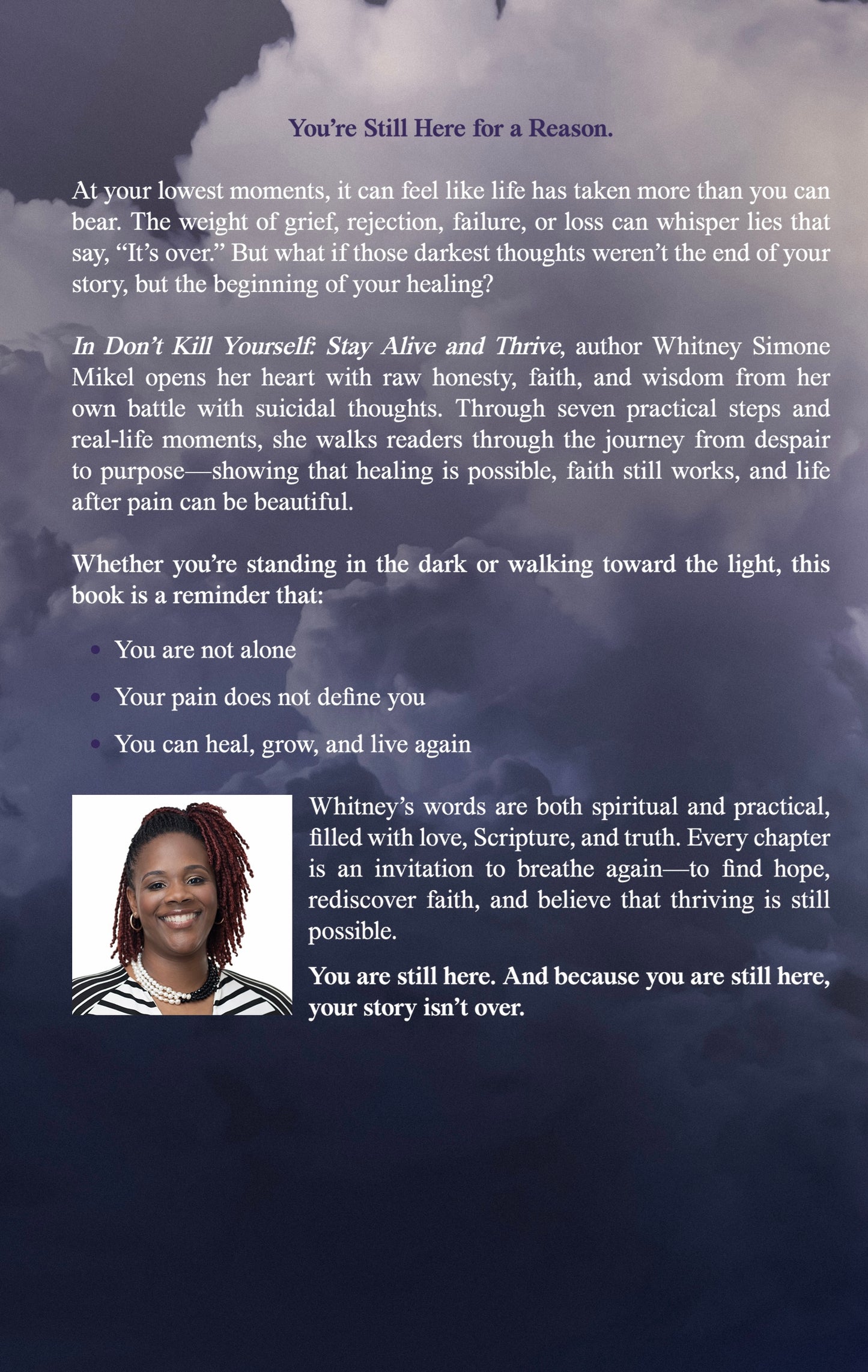 Don’t Kill Yourself: Stay Alive and Thrive Experience